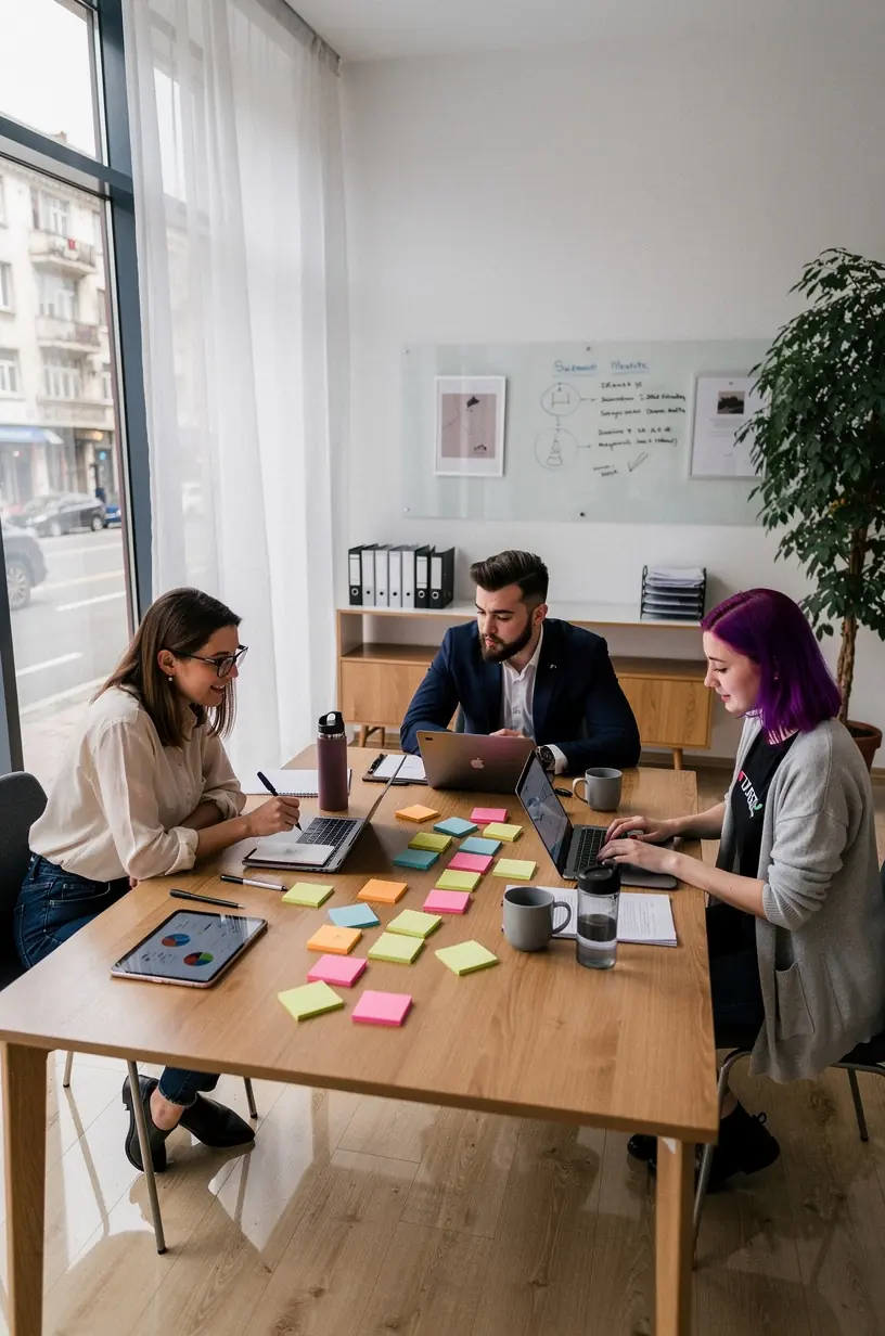 Diagramă detaliată ce ilustrează un flux de lucru eficient pentru automatizarea sarcinilor repetitive în mediul profesional.